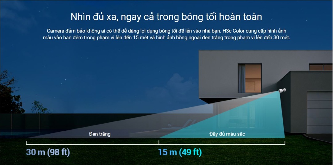 Camera EZVIZ H3C 2MP FullHD COLOR - tầm nhìn xa