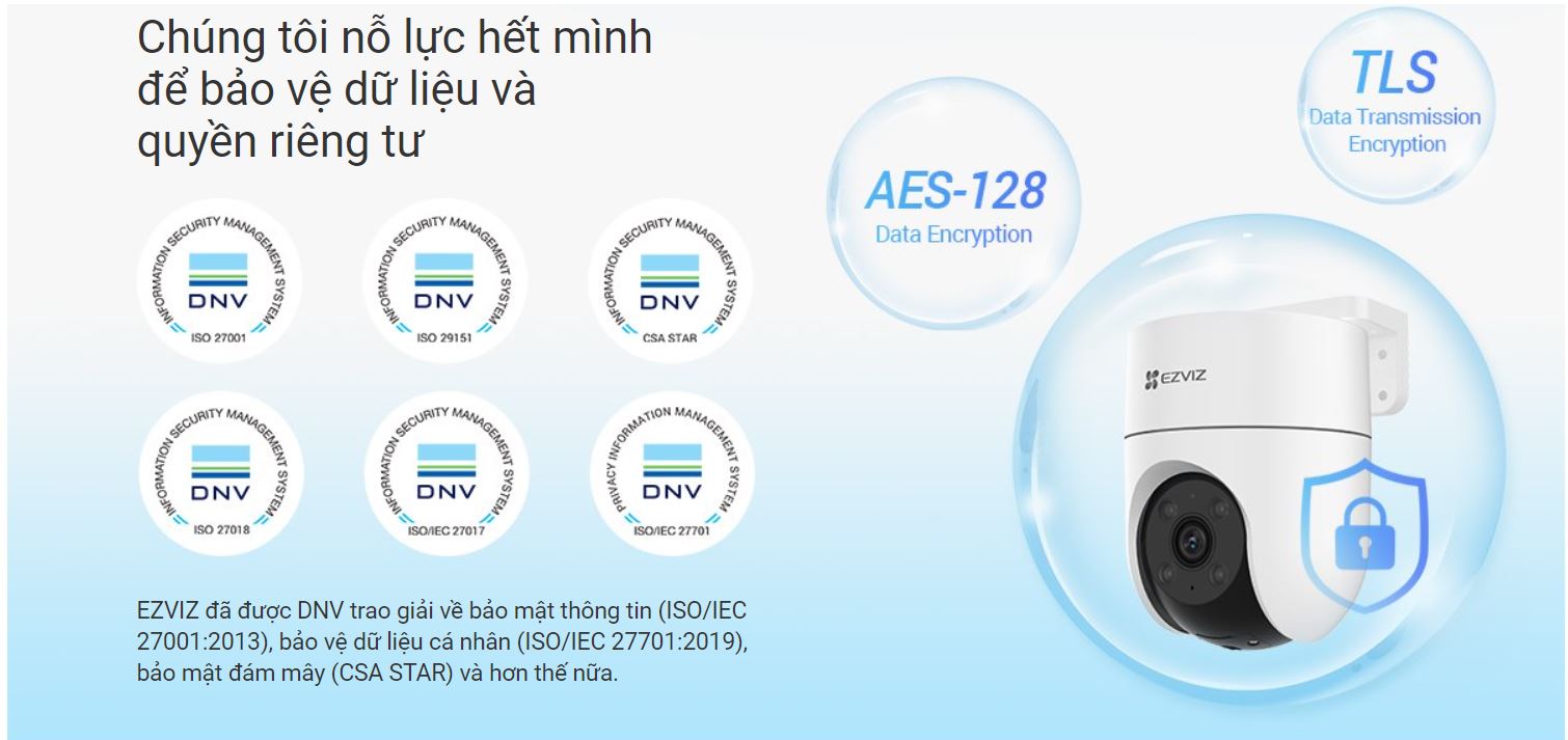 Camera EZVIZ H8C 2MP FullHD - an toàn bảo mật thông tin